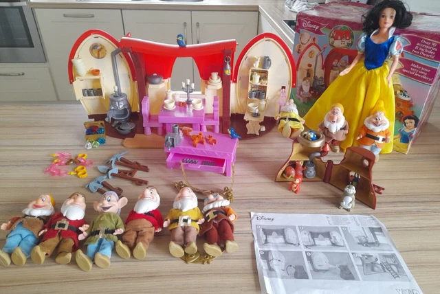 DISNEY PRINCESS SNOW White Dwarfs Cottage Jewellery Hut Playset ...