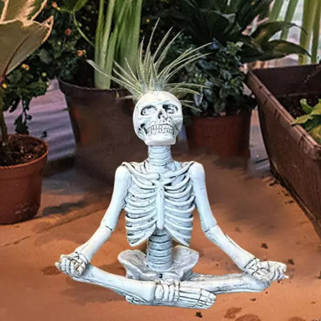 Halloween-Skelett-Statue, Yoga-Skelett-Statue für die Inneneinrichtung von