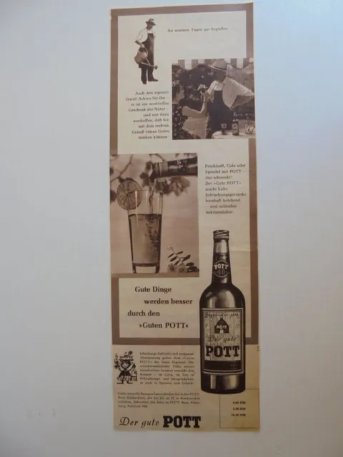 POTT Der gute POTT Pott-Rum Flensburg - Werbung 1958 STERN