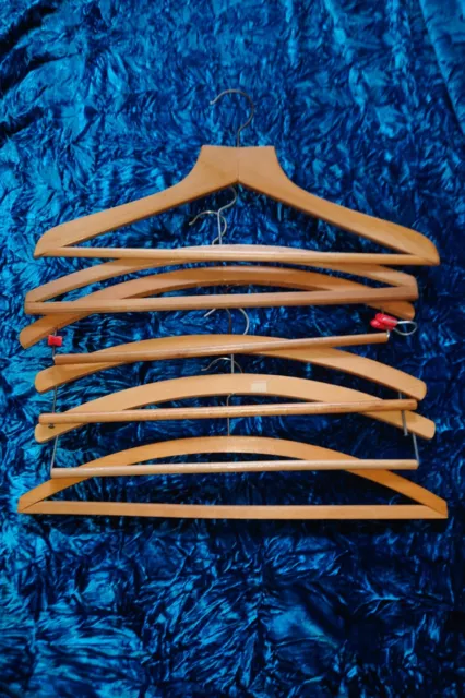 Job lot Wooden Coat Suit Hangers Retro