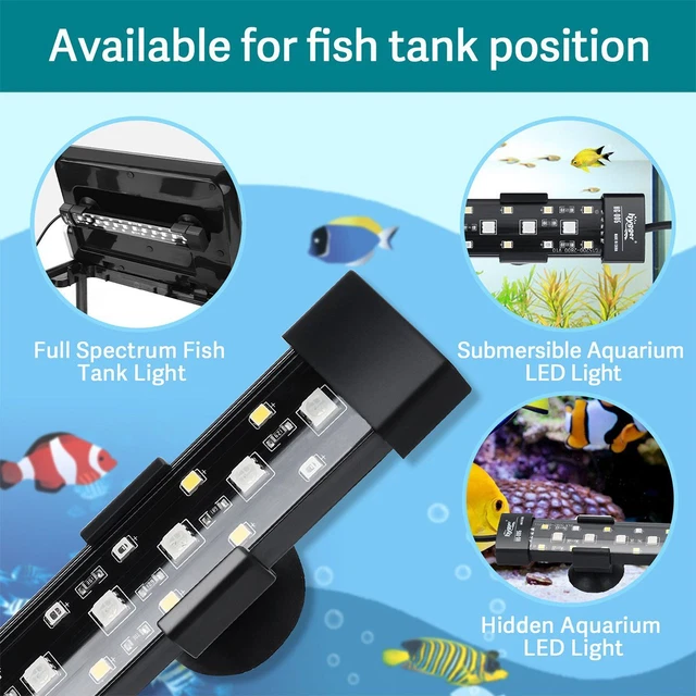 HYGGER AQUARIUM 24/7 Submersible Led light Full Timer Spectrum Fish Shrimp Tank £22.99 PicClick UK