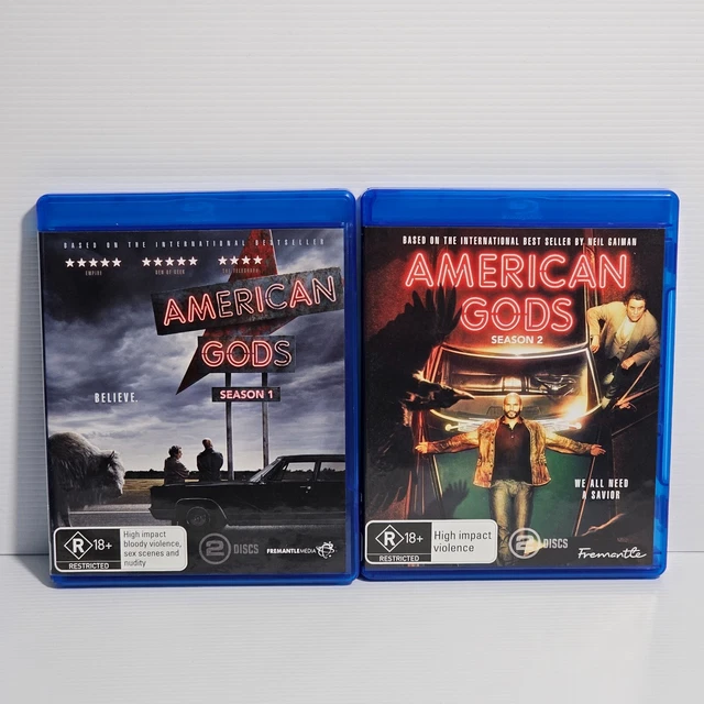 American Gods TV Series Season 1 and 2 Blu Ray Bundle Region B 4 Discs VGC