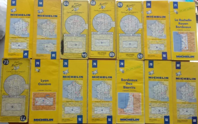 LOT 20 Cartes routieres  Michelin  différentes régions de France. 