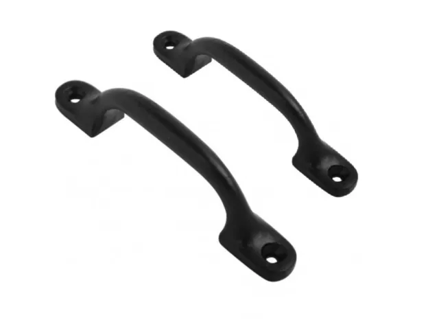 2 sizes BLACK CAST IRON KITCHEN CABINET DOOR CUPBOARD DRAWER PULL HANDLE