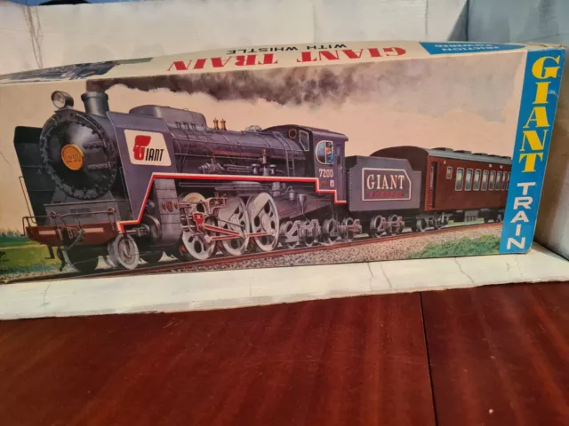 Tin Toy LARGE Giant Express Train, Daiya, Japan, 50s, Friction, Box, NOS, 58cm