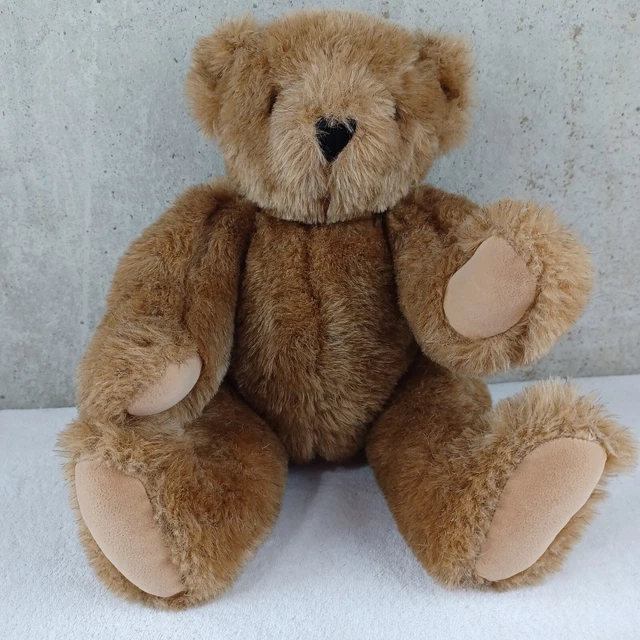 VERMONT TEDDY BEAR Joint Plush Stuffed Animal Articulated Carmel Light