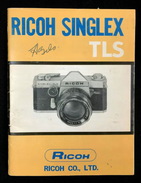 Original Vintage Ricoh Singlex TLS 35mm Camera Instruction Manual User Guide