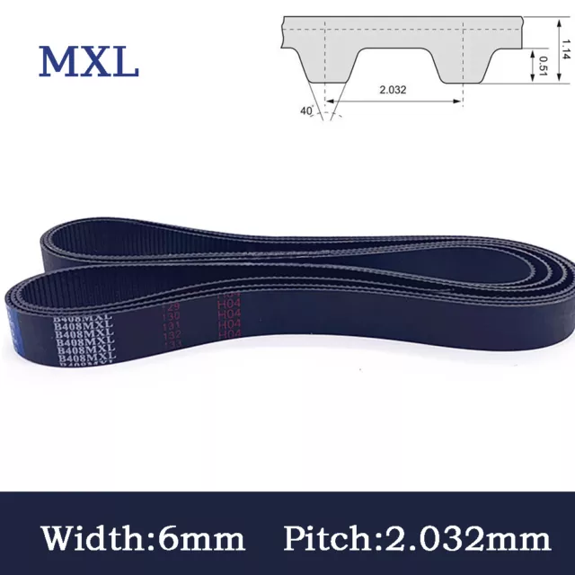 MXL - Timing Belt Trapezoidal Tooth Close Loop Rubber Timing Belt Width 6mm