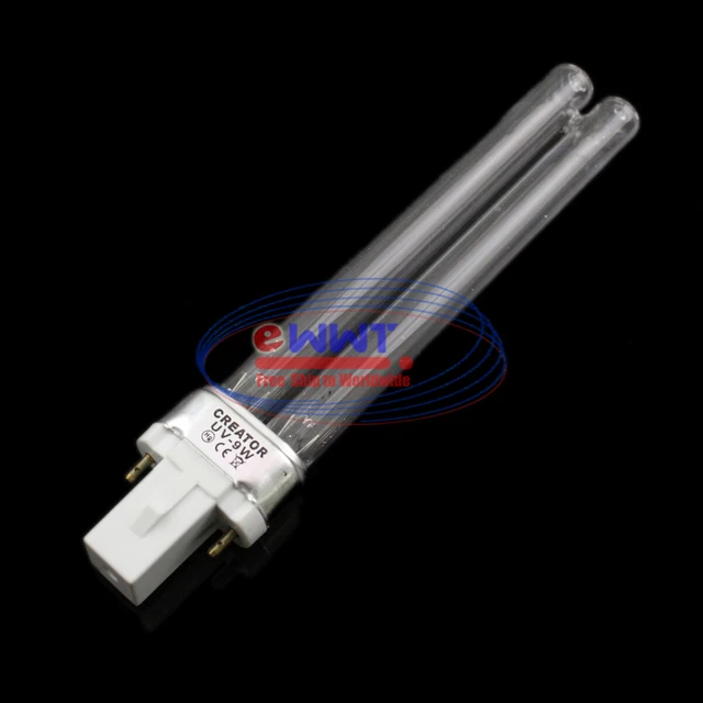 SPEDIZIONE GRATUITA 2x per Sunsun CUV-109 CUV-209 9W Tubo Lampadina UV Base 2 Pin ZGQU423