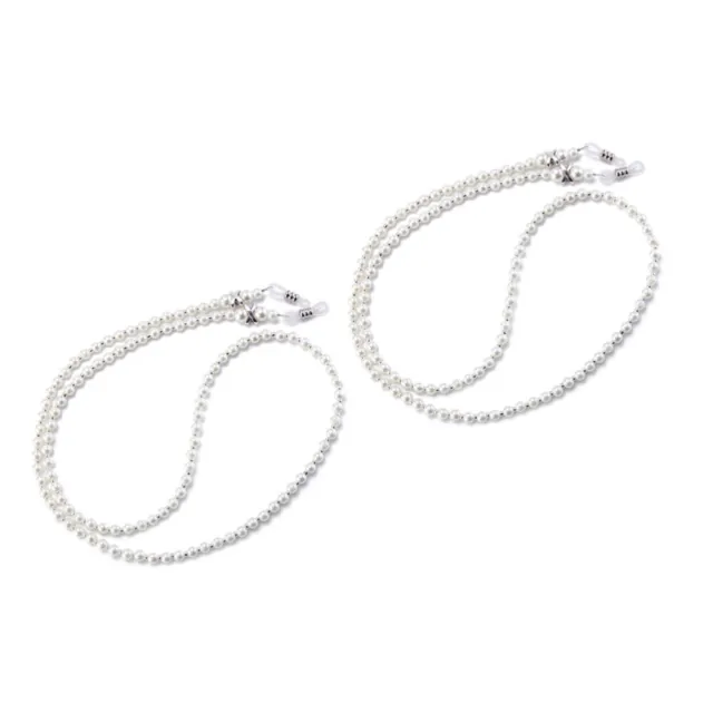 2 Pcs Bracelet De Lunettes En Perles Chaîne Suspendue Corde À