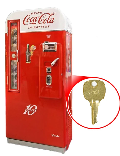 Coke Soda Vending Machine Key - Tubular Key For RVC204 Models - New & Free Shipping