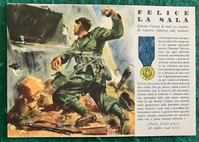 CARTOLINA POSTALE FORZE Armate regio esercito 1940 Fronte Greco Valore