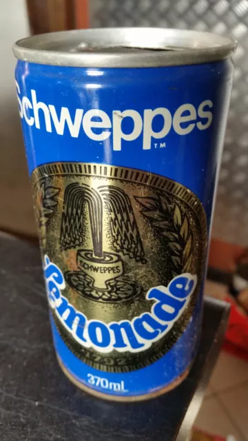 rare vintage schweppes lemonade soft drink tin can