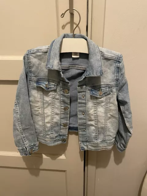 H&M Girls Blue Denim Jacket, 4-5years, 110cm. Very Good Condition!