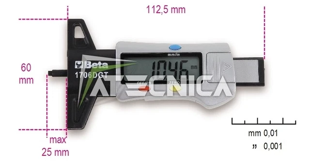 Jauge De Profondeur De Bande De Roulement De Pneu, Outil De Mesure De Profondeur