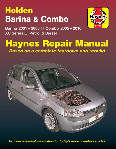 Holden Barina 2001-2005/Combo XC 2005-2010 Workshop Repair Manual 41728