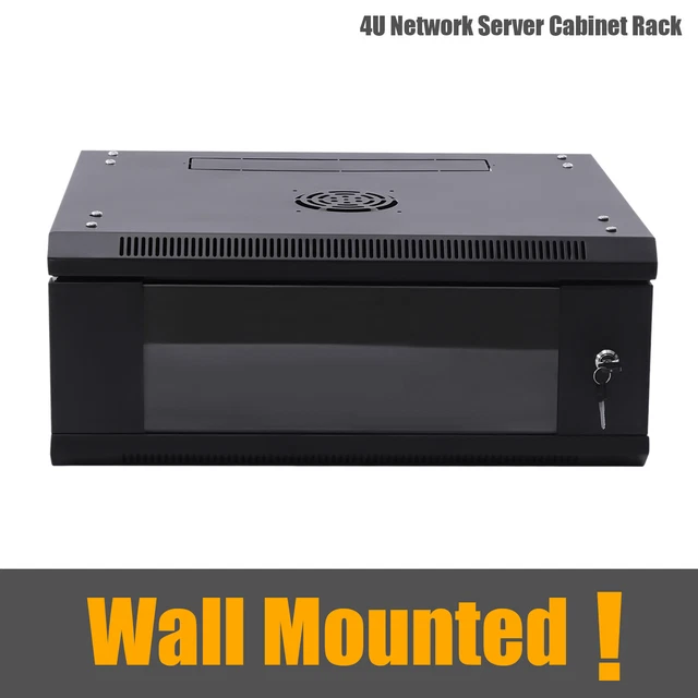 WALL MOUNT NETWORK Server Rack Enclosure 4U With Glass Door