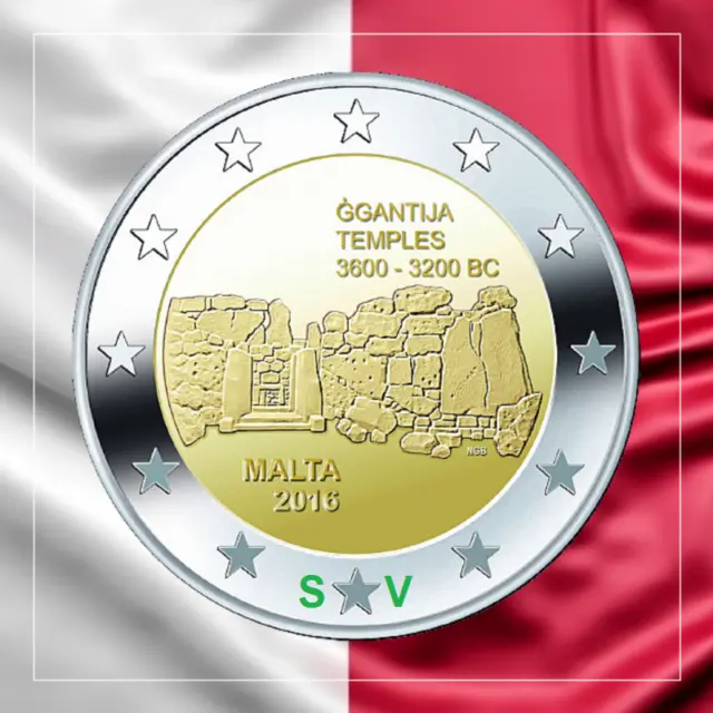2 Euro  Malta   2016  Templi Di Ggantija     ( Fdc )