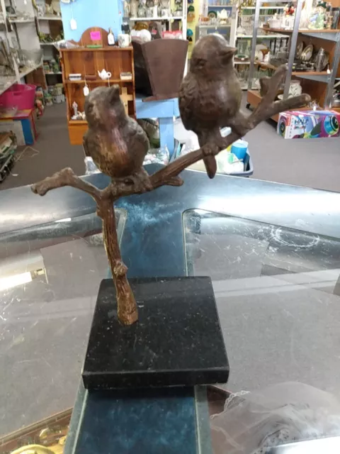 Vintage Bronzed Bird Sculpture