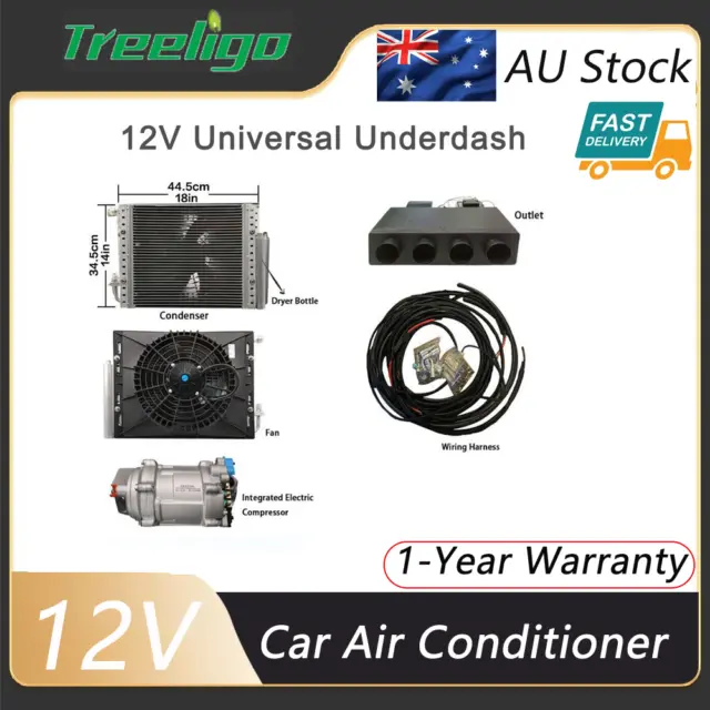 12V Universal Underdash Air Conditioner Conditioning Car Compressor Parts kit
