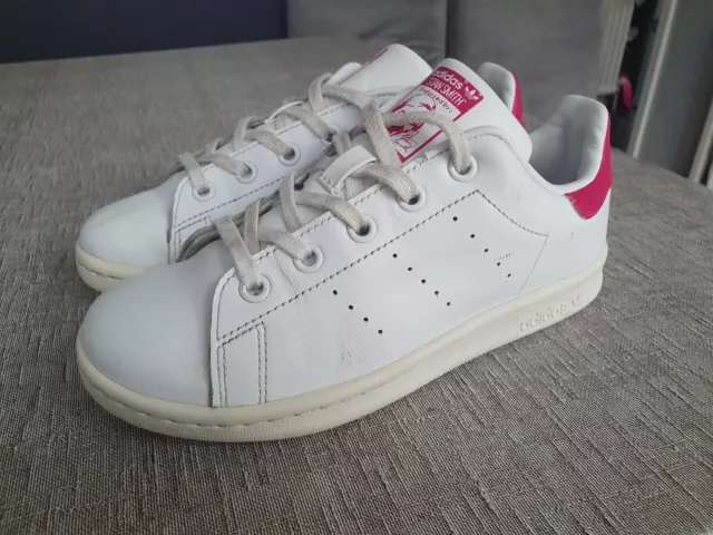 Girls Adidas Stan Smith Trainers Size Uk2.5 Eur35