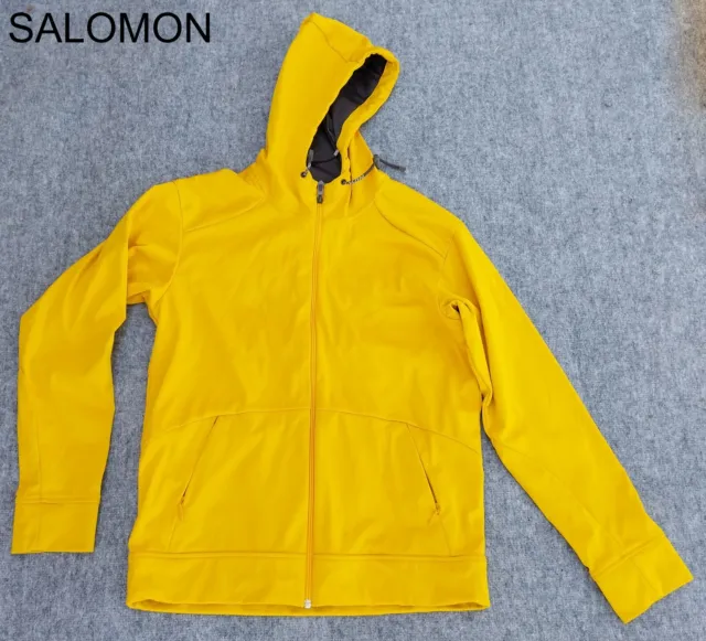 SALOMON YELLOW RAIN Coat - Size Small - 100% Polyester - Waterproof $30 ...