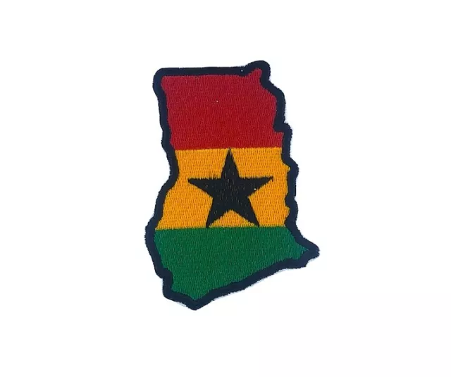 Patch aufnaher aufbugler applikation bügelbild ghana flaggen fahne flagge