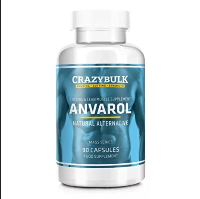 ANVAROL 90 capsules CrazyBulk BOTTLED Free UK P+P Bodybuilding Lean Muscle Mass