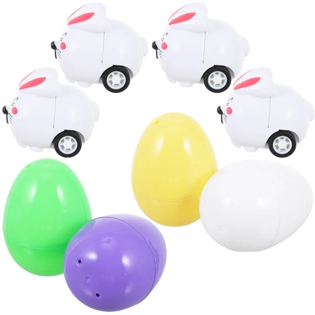 8 Sets Oeufs De Pâques Surprise Oeufs De Chariot De Lapin Lapins Jouets Œufs