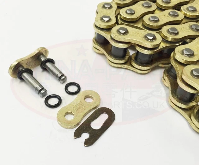Chaîne De Transmission Moto CMPO 530-118 Maillons Joint Torique Couleur Or - Neuf