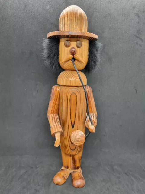 Räuchermann / Räuchermännchen Nachtwächter, gesandelt, Erzgebirge /DDR, 33 cm