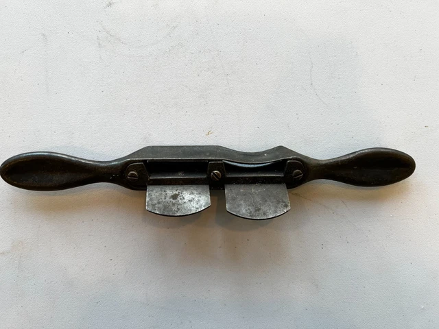 Vintage Stanley Double Spoke Shave Plane with Straight and Curved Blades 2