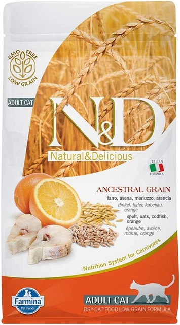 N& D Low Grain Con Merluzzo E Arancia Secco Gatto Kg. 1,5