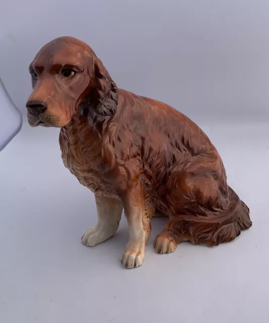 Vintage Ceramic Irish Setter Dog Figurine 12 Inches high
