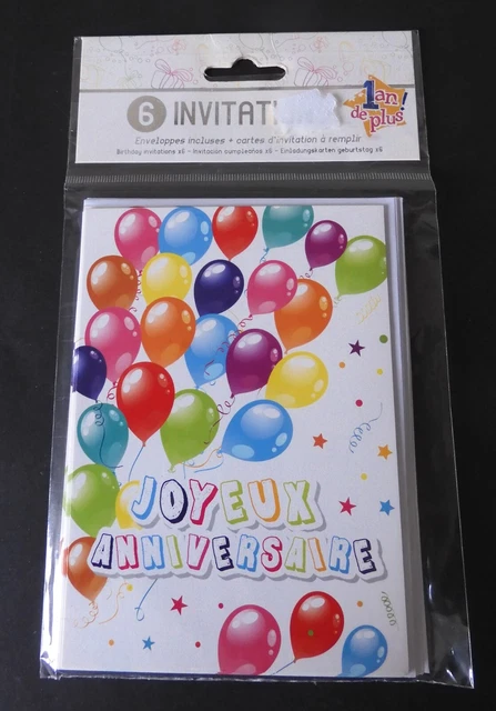 Cartes D'Invitation Paris Saint-Germain - Lot De 6 Cartes + Enveloppes - Officiel PSG - 13,5 X 8,5 Cm