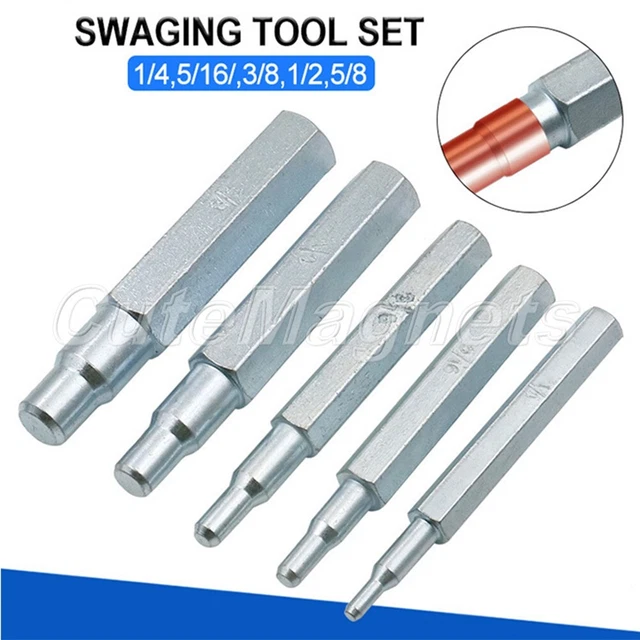 1 set/5 pz punzone swaging acciaio CT-193 adatto per impianto di refrigerazione generale