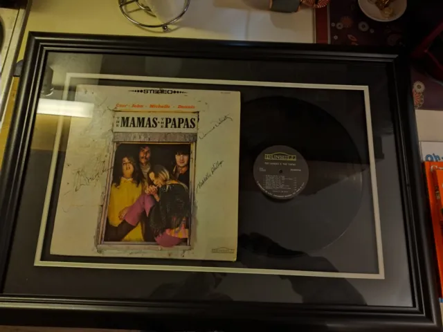 The Mamas And The Papas Hand Signed Autographs By "ALL 4 Members. COA Included.