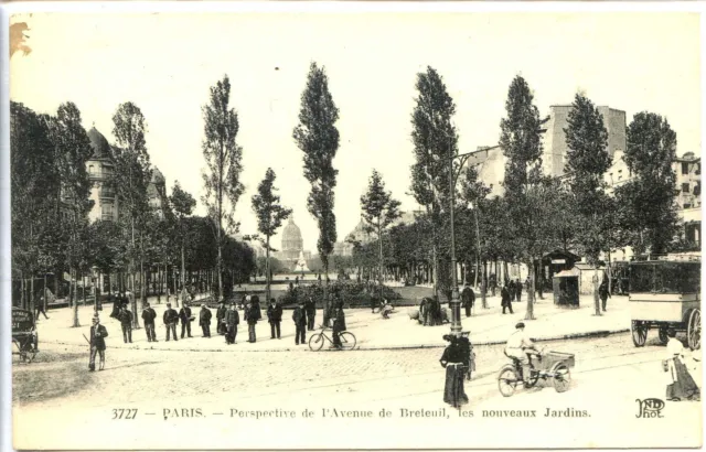 CP 75 PARIS - Perspective de l'Avenue de Breteuil - Nouveaux Jardins