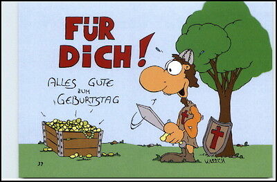 Glückwunsch 60 GEBURTSTAG Karikatur Karrich Postkarte ungelaufen Postcard 