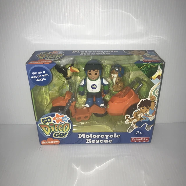 NICK JR. GO Diego Go! Motorcycle Rescue Fisher Price 2006 New In