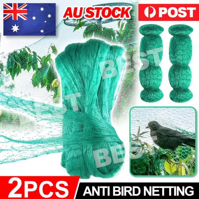 Anti Bird Netting Garden Net Mesh Commercial Fruit Tree Pond Protect Cover 2Pcs