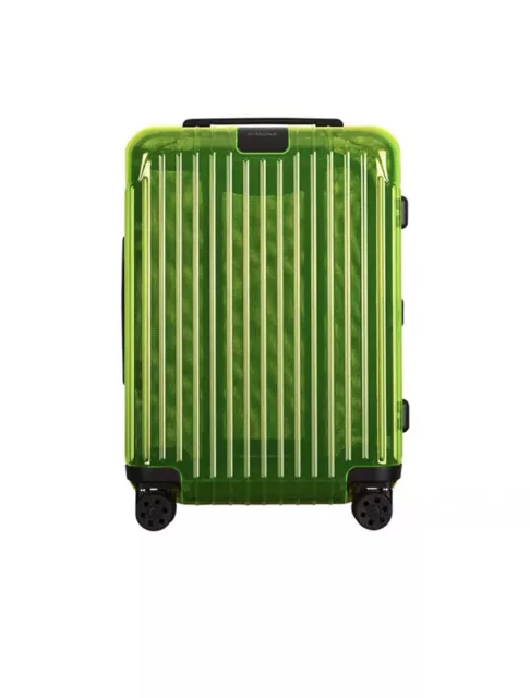 Rimowa Essential Cabin Suitcase Transparent See-through Clear Luggage Neon Lime