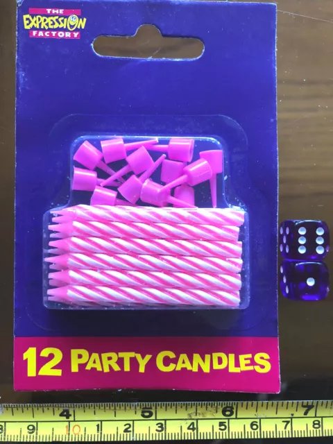 Candele in cera rosa ragazza candele festa x12 festeggiare nuovo topper torta compleanno