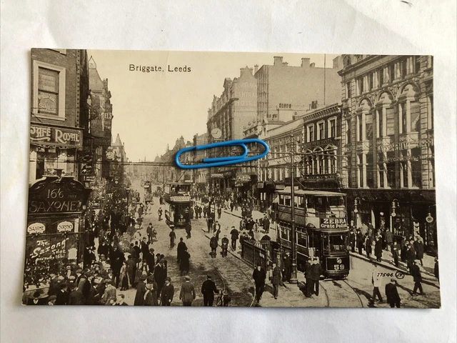 BRIGGATE LEEDS 1920ER? Beschäftigte animierte Straßenbahn Straßenbahnen