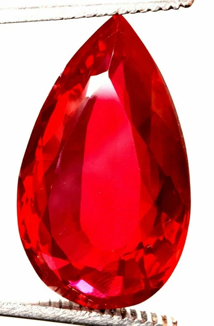 36.10 Cts. Natural Mozambique Red Ruby Pear Shape Certified Gemstone
