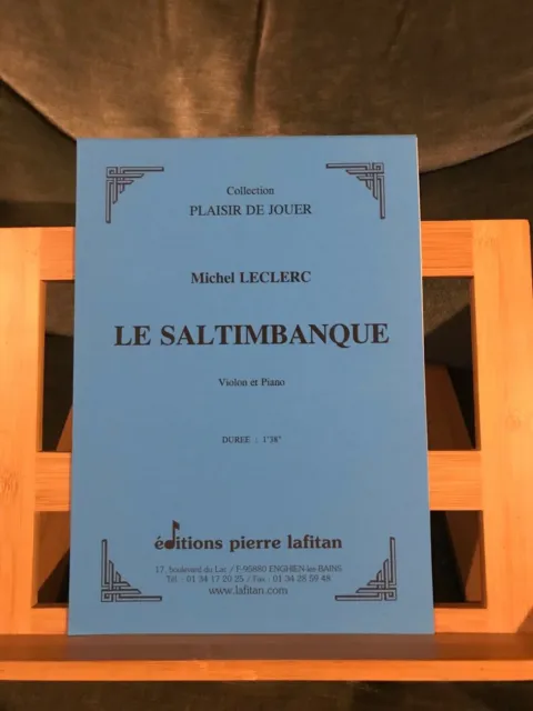Michel Leclerc Le Saltimbanque pour violon et piano partition éd. Pierre Lafitan