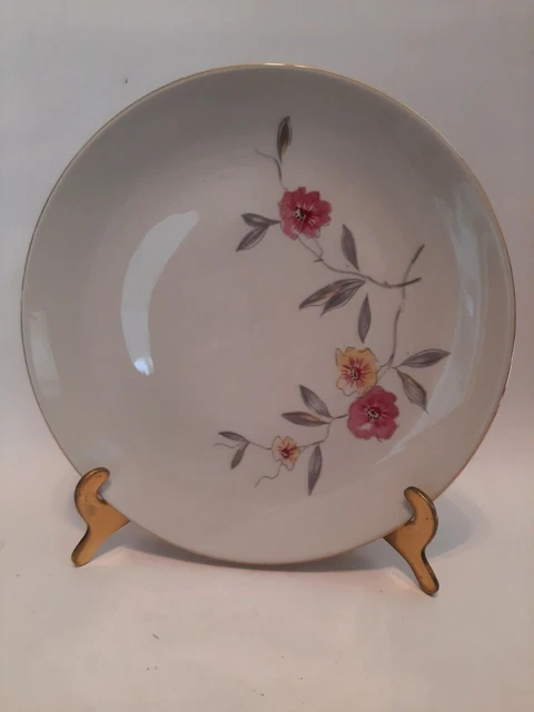 6 Salad Dessert Plates Floral Bareuther Waldsassen Bavaria Germany 271 2