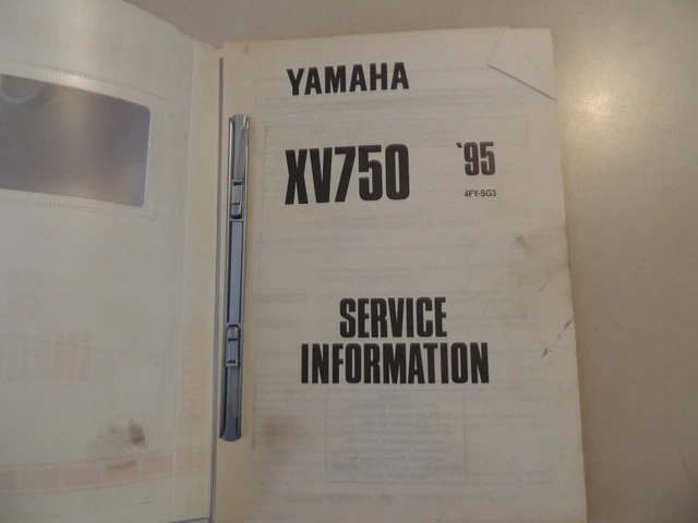 YAMAHA XV 750 1992-1995 manuale officina quaderno dati schema elettrico ...
