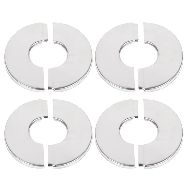 4 Pcs Stainless Pipe Cover Round Hole Pipe Cover Plumbing Cover Plates Eye Plate 7