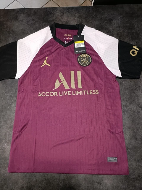 Paris Saint-Germain x Jordan Fourth Vapor Match Shirt 2021-22 with Mbappé 7 prin